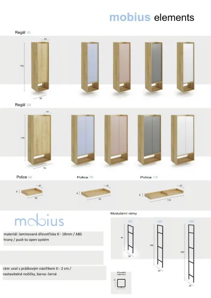HALMAR Regál MOBIUS 2D prírodný orech