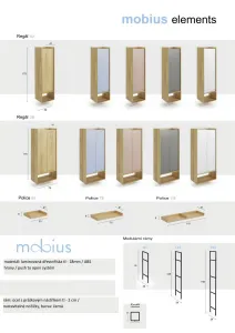 HALMAR Regál MOBIUS 2D prírodný orech