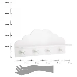 ATMOSPHERA Nástenný vešiak s policou Cloud biely