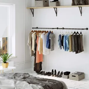 SONGMICS Sada nástěnných věšáků Urdo 92 cm černá