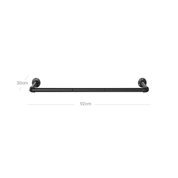 SONGMICS Sada nástěnných věšáků Urdo 92 cm černá