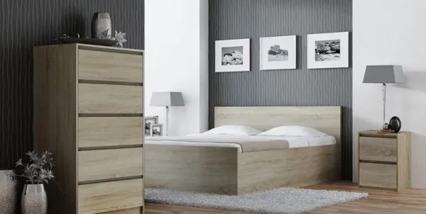 TP Living Nočný stolík KARO K2 svetlý dub