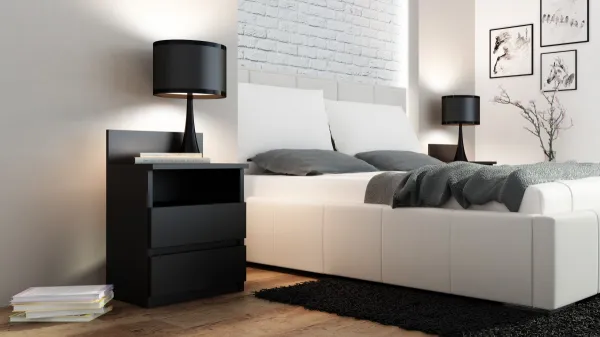 TP Living Nočný stolík MALWA M1 čierny