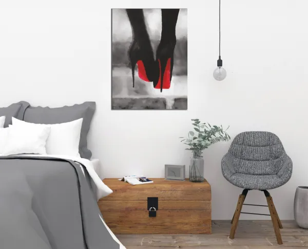 Wallity Obraz FLORARO 30x40 cm čierny/červený