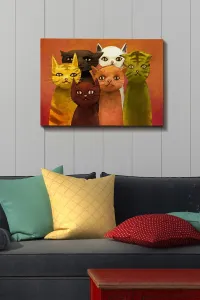 Wallity Obraz na plátne Cat family 50x70 cm