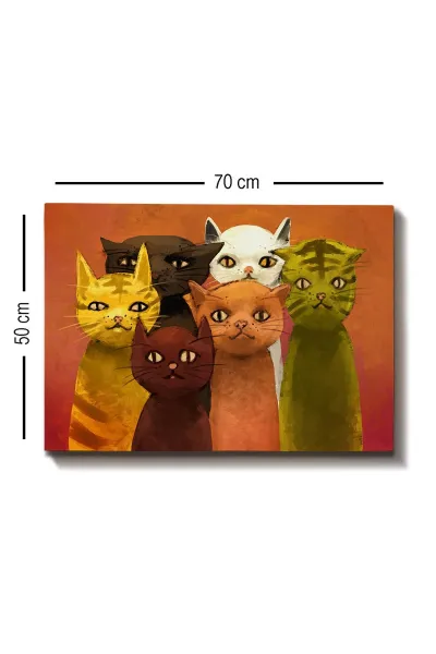 Wallity Obraz na plátne Cat family 50x70 cm