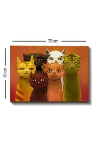 Wallity Obraz na plátne Cat family 50x70 cm