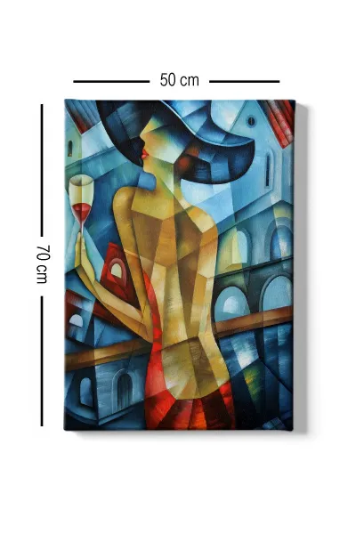 Wallity Obraz na plátne Cubism lady 50x70 cm