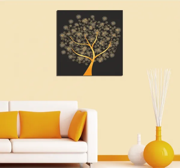 Wallity Obraz na plátne Orientálny strom KC054 45x45 cm