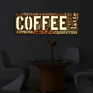 Wallity Obraz s LED osvetlením COFFEE 33 30 x 90 cm