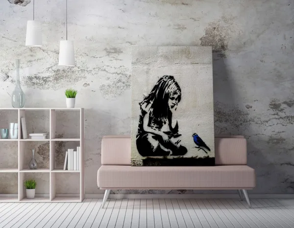 Wallity Obraz na plátne Vták volajúci WY49 70x100 cm