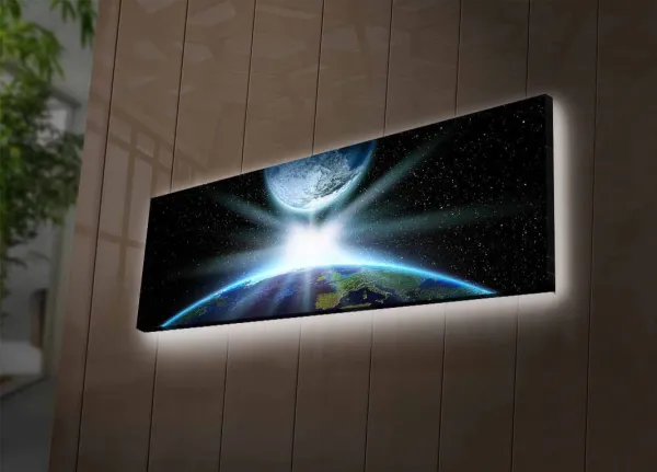 Wallity Obraz s LED osvetlením ZÁBLESK VE VESMÍRU 30 x 90 cm