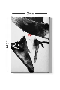 Wallity Obraz na plátne Dáma v čiernom 50x70 cm