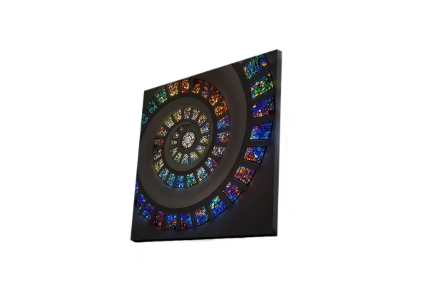 Wallity Obraz s LED osvetlením FAREBNÁ ŠPIRÁLA 49 40 x 40 cm