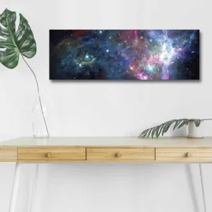 Wallity Obraz s LED osvetlením NOČNÁ GALAXIA 30 x 90 cm
