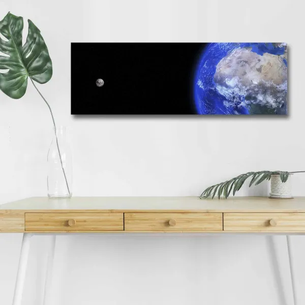 Wallity Obraz s LED osvetlením NOČNÁ ZEMĚKOULE 30 x 90 cm