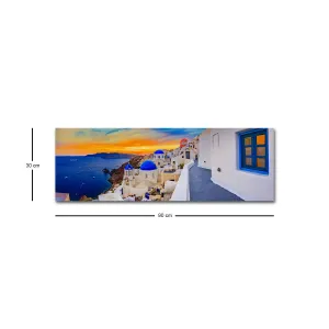 Wallity Obraz s LED osvetlením SANTORINI 30 x 90 cm