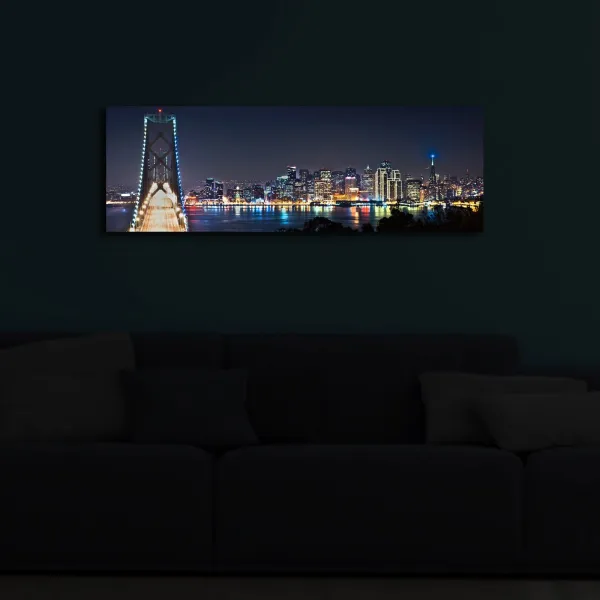 Dekoratívny LED osvetlený obraz na plátne 3090İACT-37