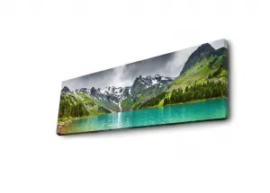 Wallity Obraz s LED osvetlením JAZERO V HORÁCH 5 30 x 90 cm