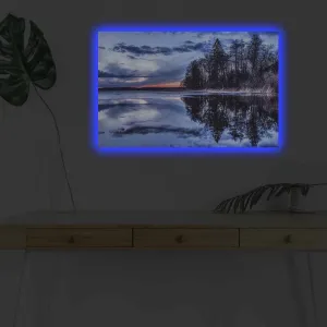 Wallity Obraz s LED osvetlením JAZERO 13 45 x 70 cm