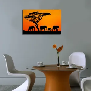 Wallity Obraz s LED osvetlením SLONIE PUTOVANIE 53 45 x 70 cm
