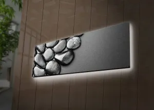 Hanah Home Obraz s led osvetlením Stone 90x30 cm