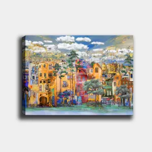 Hanah Home Obraz SEASIDE CITY 70x100 cm