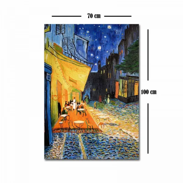Hanah Home Obrázok TERASOVÉ KAVÁRNE V NOČI od V. V. GOGH 100x70 cm