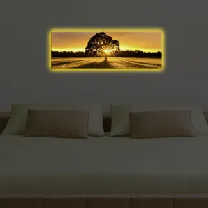 Hanah Home Obraz s led osvetlením Ledda Strom 90x30 cm