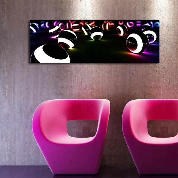 Hanah Home Obraz s LED osvetlením Svietiaca guľa 90x30 cm
