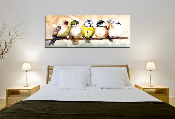 Hanah Home Obraz Vtáky 30x80 cm