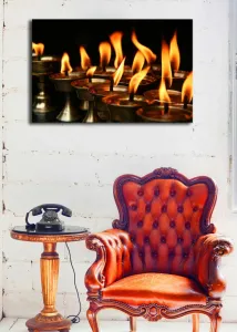 Wallity Obraz s LED osvetlením SVIT SVIEČOK 24 45 x 70 cm