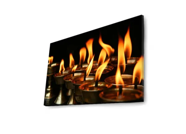 Wallity Obraz s LED osvetlením SVIT SVIEČOK 24 45 x 70 cm