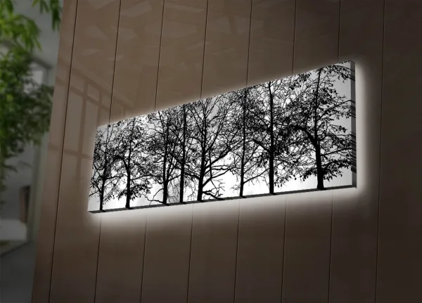 Wallity Obraz s LED osvetlením VETVY STROMOV 72 30 x 90 cm