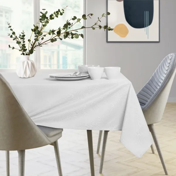 Súprava obrusov a behúňov na stôl AmeliaHome Gaia 115x180+35x180 cm biela