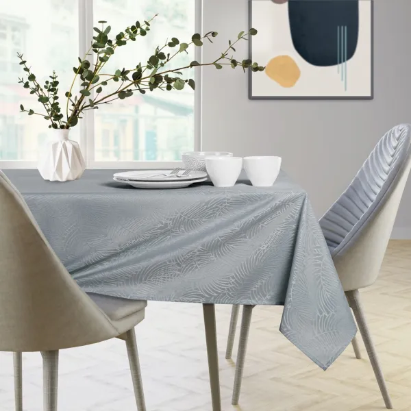 Oválny obrus AmeliaHome GAIA svetlosivý, veľkosť o155x400