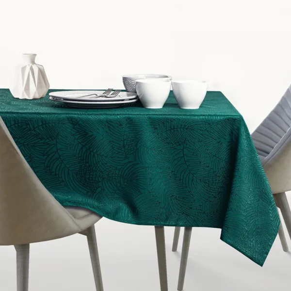 Obrus AmeliaHome GAIA tmavozelený, veľkosť 155x155