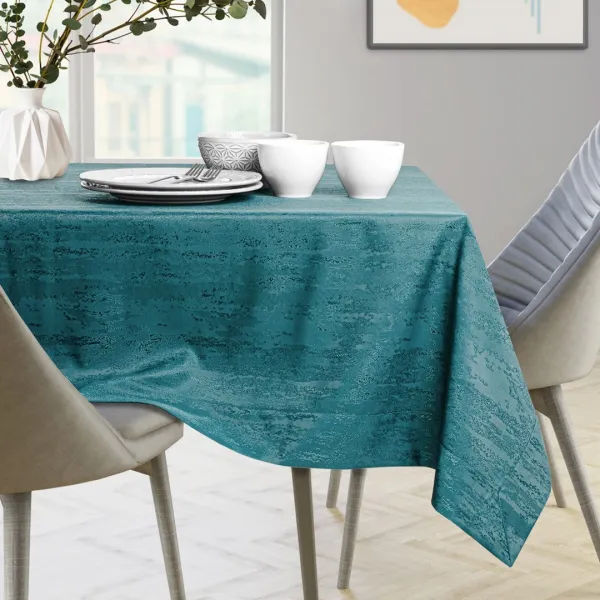 Súprava obrusu a behúňa na stôl AmeliaHome VESTA 115x200+35x200 cm morská modrá