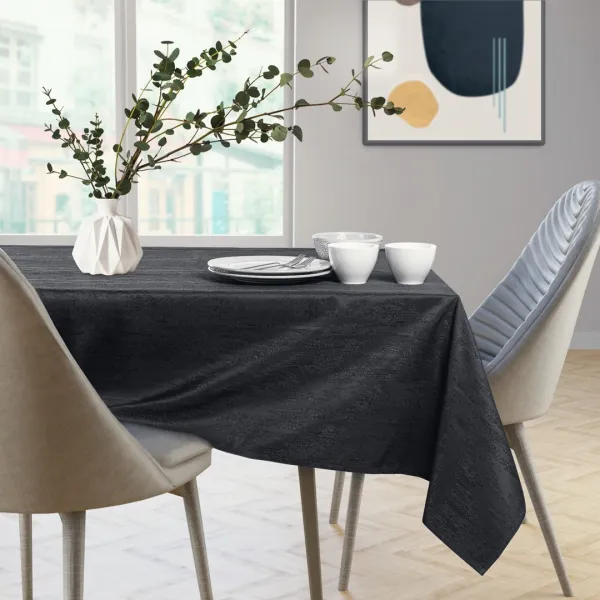 Obrus AmeliaHome VESTA čierny, veľkosť 155x155