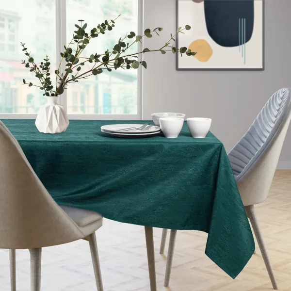 Obrus AmeliaHome VESTA tmavozelený, veľkosť 155x155