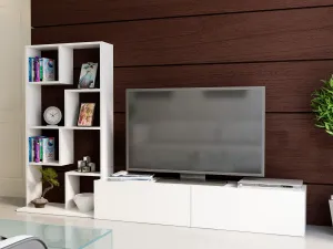 Kalune Design Obývacia stena BARE 220 cm biela