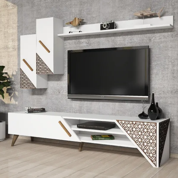 TV skrinka / Obývacia stena Beril - White