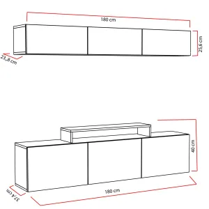 Kalune Design Obývací stěna LINIE 180 cm bílá