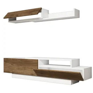 Hanah Home Obývacia stena Elda 160 cm biela/hnedá