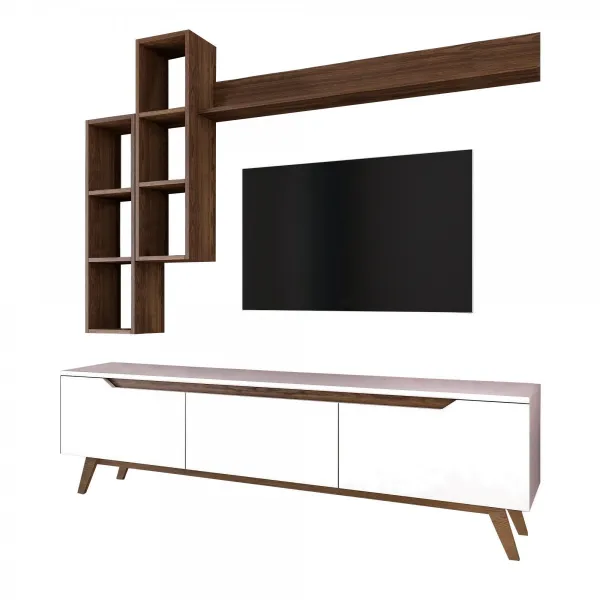ASIR TV stolík M16 biely orech