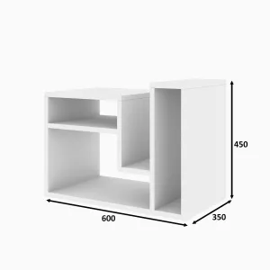 Kalune Design Odkladací stolík Abies biely