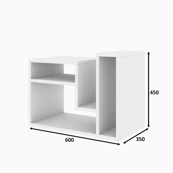 Kalune Design Odkladací stolík Abies biely