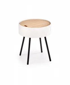 HALMAR Odkladací stolík Ara biely