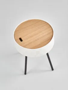 HALMAR Odkladací stolík Ara biely