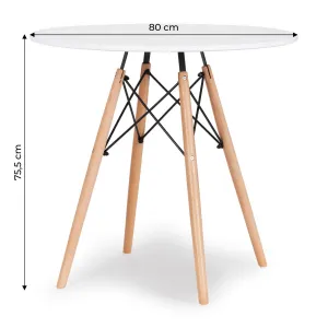 Wellhox Jedálenský stôl moderný jedálenský kuchynský stôl 80 cm
